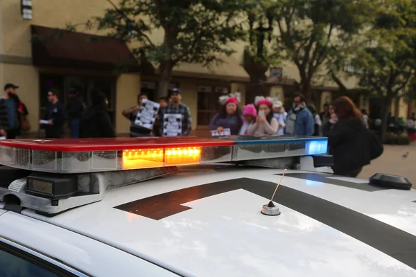 Santa Ana California January 2017 Angry Women March Carry Signs — 图库照片