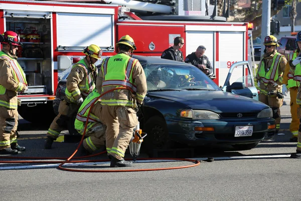 Sunset Beach California Enero 2017 Sunset Beach Fire Rescue Usa —  Fotos de Stock