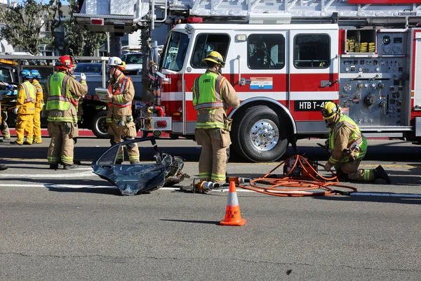 2017 Sunset Beach California January 2017 Sunset Beach Fire Rescue — 스톡 사진