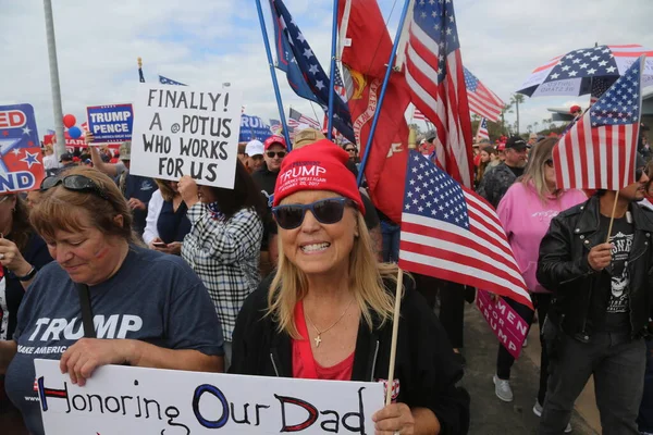 Presidente Donald Trump Huntington Beach Marzo 2017 Hacer Que Estados — Foto de Stock