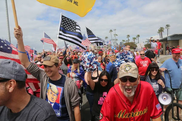 Presidente Donald Trump Huntington Beach Marzo 2017 Make America Great — Foto Stock