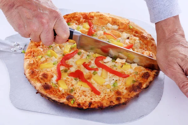 Pizza Leckere Pizza Käsepizza Pepperoni Pizza Pilzpizzen Mozzarella Und Tomate — Stockfoto