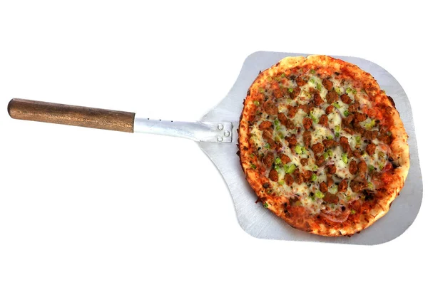 Пицца Вкусная Пицца Пицца Сыром Пицца Пепперони Грибная Пицца Моцарелла — стоковое фото