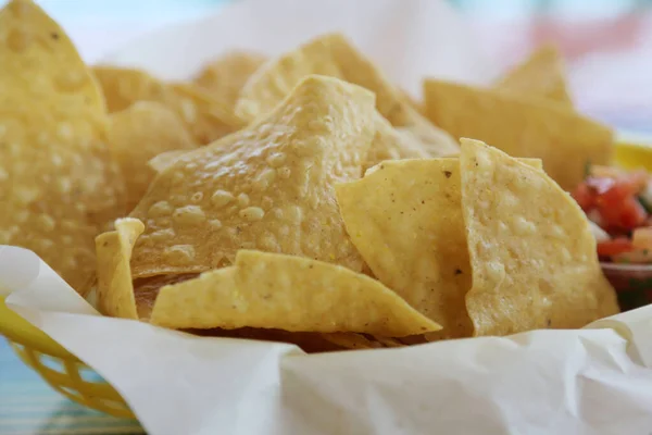 Mexikanisches Essen Mexikanisches Restaurant Albondigas Soup Verbindung Setzen Chips Und — Stockfoto