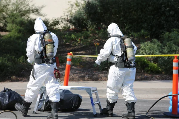 Lake Forest California May 2017 Hazardous Materials Team Cleans Single — Stock Photo, Image