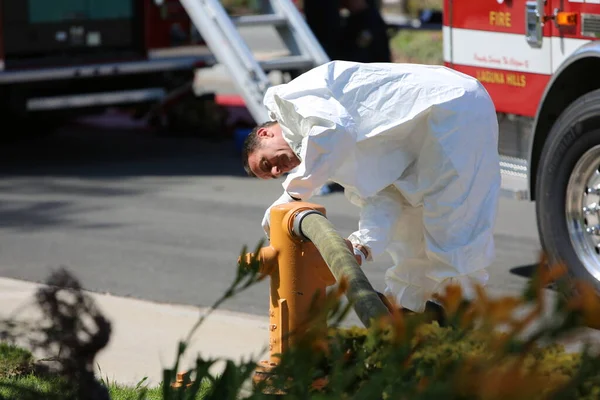 Lake Forest California May 2017 Hazardous Materials Team Clean Disputs — стокове фото