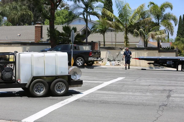 Hazmat Lake Forest California May 2017 Hazardous Materials Team Cleans — Stock Photo, Image