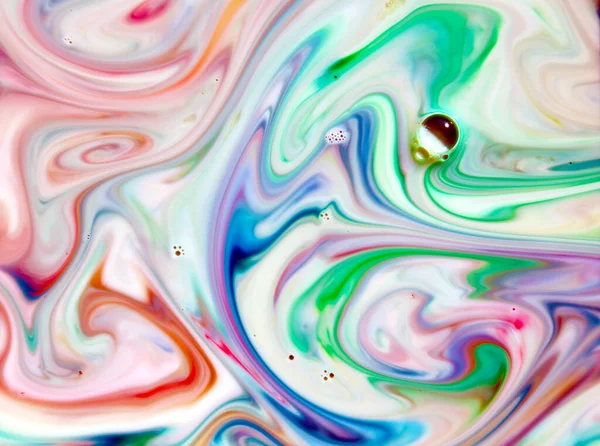Αφηρημένα Χρώματα Υπόβαθρα Και Υφές Χρωματισμός Τροφίμων Στο Γάλα Μαγικό — Φωτογραφία Αρχείου