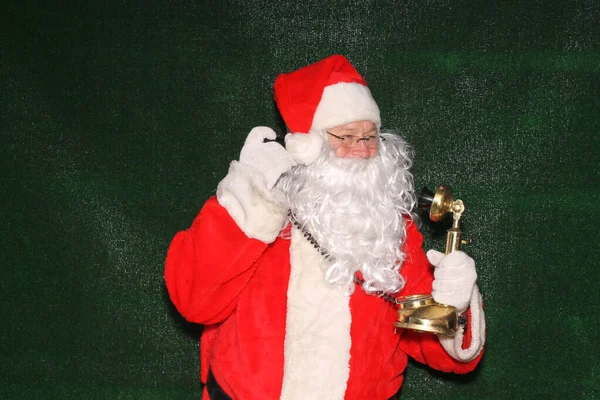 Vánoce Santa Claus Fotokabička Santa Poses Photo Booth Santa Claus — Stock fotografie