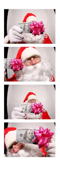 Tiras Fotos Foto Booth Photo Strips Navidad Santa Claus Cabina —  Fotos de Stock