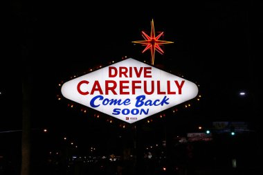 The back of the famous Las Vegas sign. 