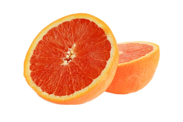 Navel Orange Isolerad Vitt Med Plats För Text — Stockfoto