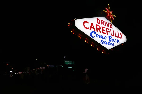 Back Famous Las Vegas Sign — Foto de Stock