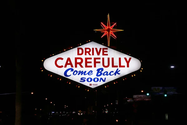 Back Famous Las Vegas Sign — Fotografia de Stock