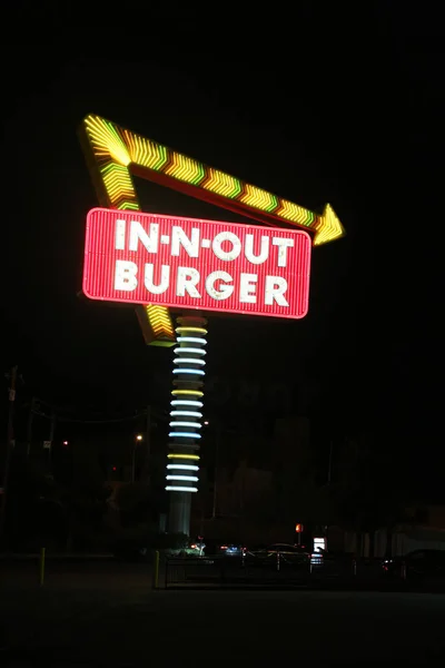 Las Vegas Nevada 2018 World Famous Out Hamburger Chain Sign — 图库照片
