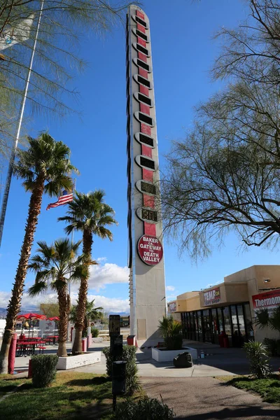 Baker California 2018 World Tallest Thermometer Landmark Located Baker California — Stock Photo, Image