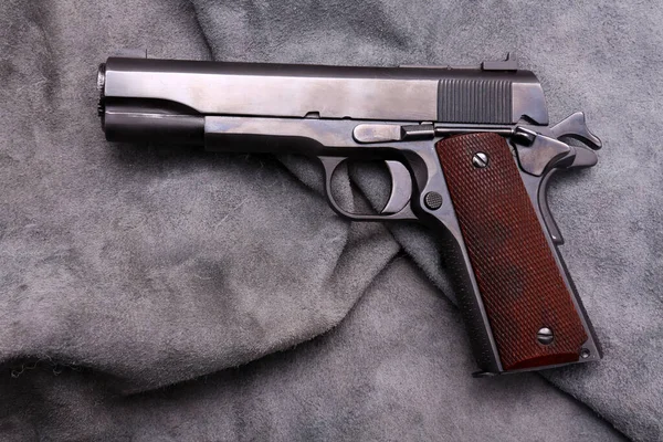 Caliber 1911 Semi Automatic Pistol Vintage 1911 Caliber Pistol Blue — ストック写真