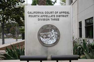 8-27-2018 Santa Ana, California: California Court of Appeal Forth Appellate District Division Three, building in Santa Ana California.