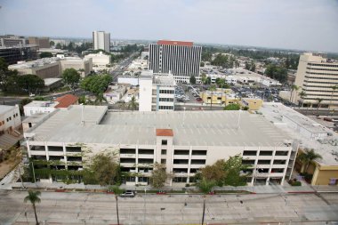 8-27-2018 Santa Ana, California: Santa Ana and Surrounding Cities Sky Line as seen from the roof of a 10 story building.