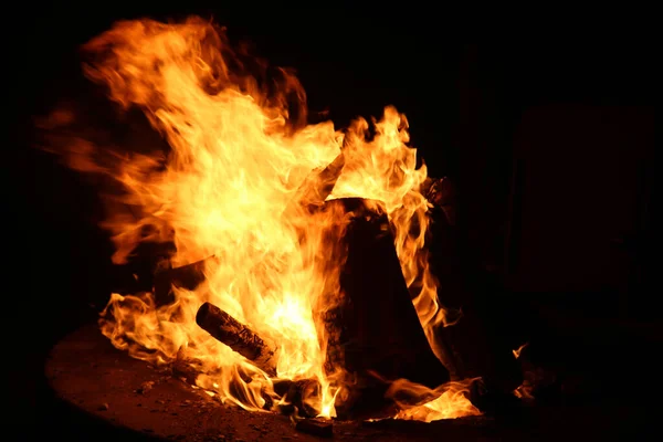 Halloween Hell Fire Fire Burning Flames Fire Wood Fire Bonfire — Stock Photo, Image