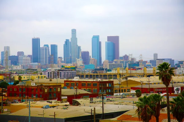 Vista Para Edifícios Das Cidades Los Angeles Eua — Fotografia de Stock
