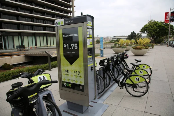 2018 Los Angeles California Bicycle Rental Station Rental Bicycles Available — Φωτογραφία Αρχείου