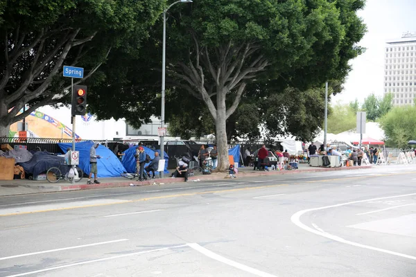 2018 Los Angeles California Homeless People Living Streets Sidewalks Los — Stock Photo, Image