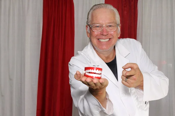 Halloween Costume Halloween Dentista Malvagio Dentista Del Circo Infestato Dentista — Foto Stock