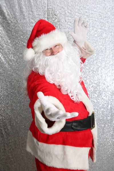 Santa Claus Nice Santa Claus Portrait Santa Poses His Annual — Zdjęcie stockowe