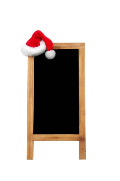 Advertising Sign Advertising Sign Santa Claus Hat Isolated White Room — Foto de Stock