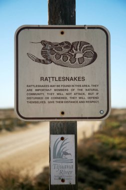 San Ysidro, California - 11/26/2018: Signs seen at the US/Mexico border. Warning, Do not cross, Directional and Location signs at the border between the USA and Mexico. Close to San Diego California.