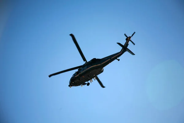 San Yasidro California 2018 Helicopter Border Patrol Helicopter Flies Air — стокове фото