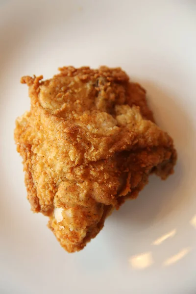 Gebratene Hühnerkeulen Knuspriges Fried Chicken Isoliert Auf Weiß Raum Für — Stockfoto