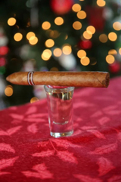 Zigarren Handgerollte Zigarren Geschenk Den Weihnachtsmann Weihnachtsgeschenke Feintabak Zigarren Handgerollte — Stockfoto