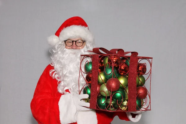 Święta Prezent Świąteczny Mikołajem Ozdoby Świąteczne Święty Mikołaj Święty Mikołaj — Zdjęcie stockowe