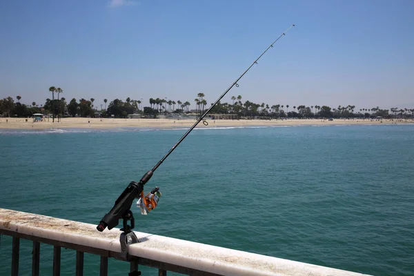 Fishing Fishing Pole Fishing Public Pier Sport Fishing Recreational Fun — Stock Photo, Image