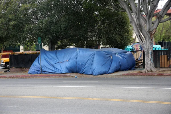 Los Angeles California August 2021 Los Angles Homeless Tents Encampments — Stock Photo, Image