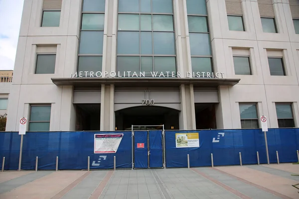 Agosto 2021 Los Angeles California Metropolitan Water District Building Sign — Fotografia de Stock