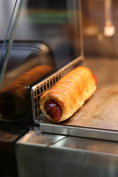 Pigs Blanket Hot Dog Wrapped Bread Sausage Wrapped Bread Hot — Stock Photo, Image