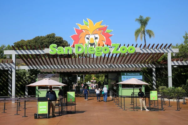 2021 San Diego California San Diego Zoo Entrance Entrance Sign — Stock Photo, Image