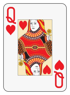 Queen Of Hearts Playing Card Free Vector Eps Cdr Ai Svg Vector Illustration Graphic Art