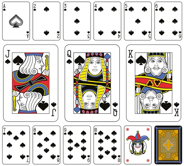 Spades Suite grandi figure — Vettoriale Stock