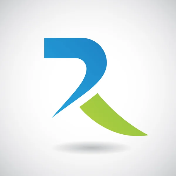 Logo şekli ve harf R, vektör çizim simgesi — Stok Vektör