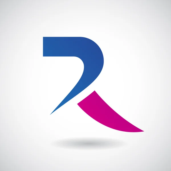Logotypen form och ikon av bokstaven R, vektor Illustration — Stock vektor