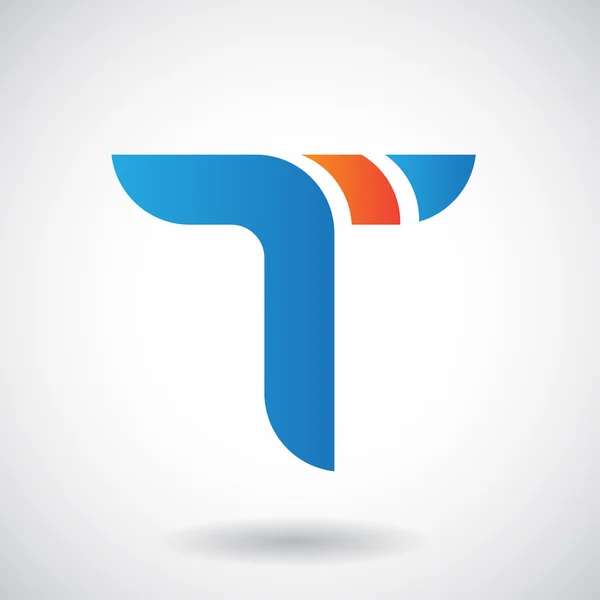 Logotypen form och ikonen för bokstaven T, vektor Illustration — Stock vektor