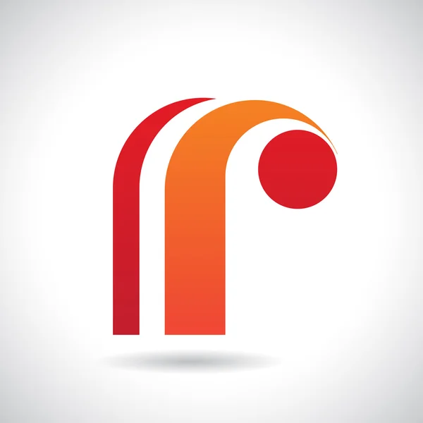 Forma del logotipo y el icono de la letra R, Vector Ilustración — Vector de stock