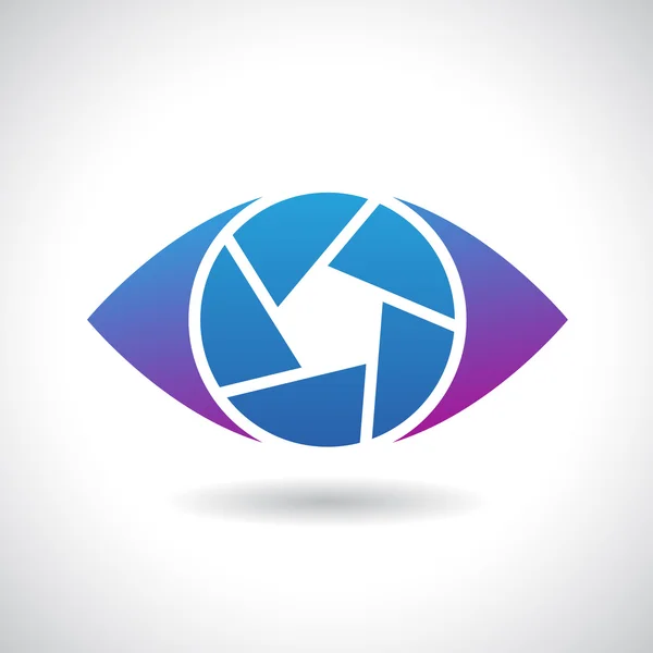 Logo Icon of a Shutter Eye Vector Illustration — Stock Vector