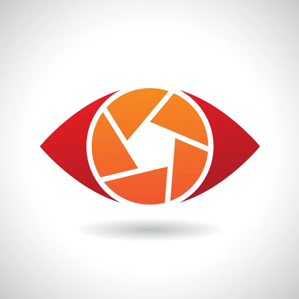 Logo Icon of a Shutter Eye Vector Illustration — Stock Vector