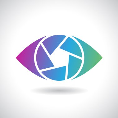 Bir çekim göz vektör çizim logo simge