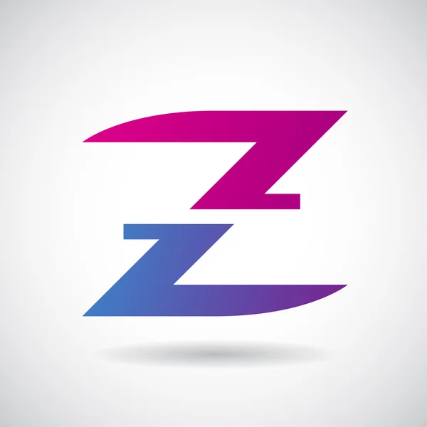 Forma del logo e icona della lettera Z, illustrazione vettoriale — Vettoriale Stock
